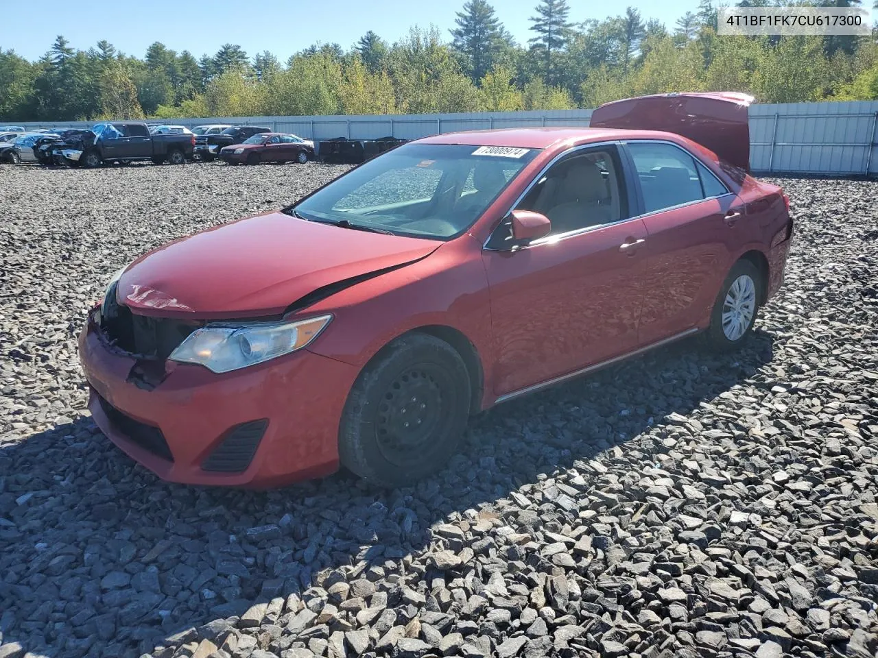 2012 Toyota Camry Base VIN: 4T1BF1FK7CU617300 Lot: 73000974