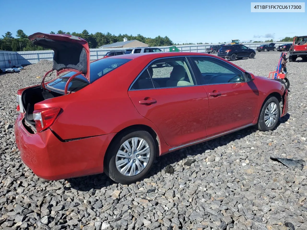 2012 Toyota Camry Base VIN: 4T1BF1FK7CU617300 Lot: 73000974