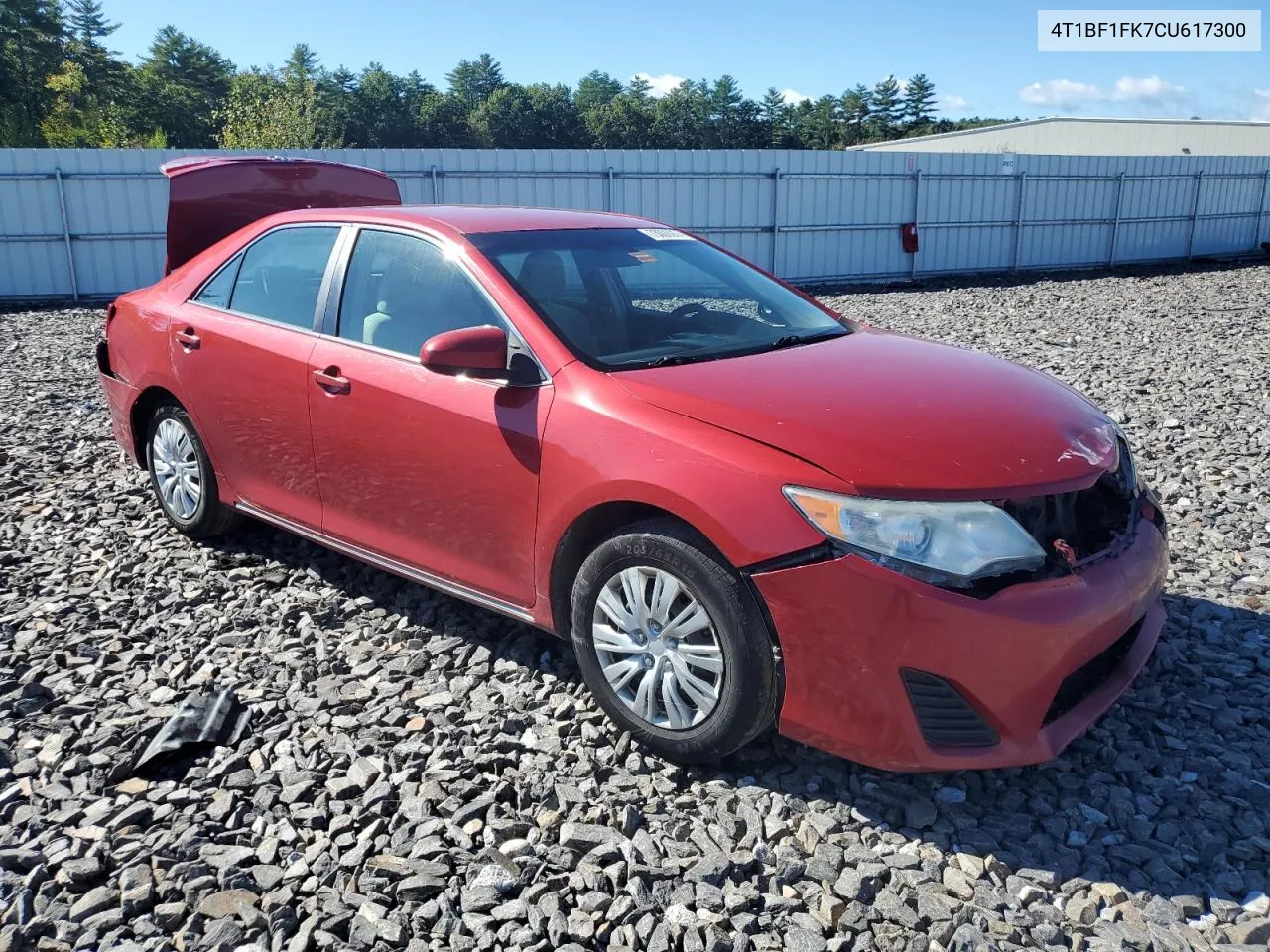 2012 Toyota Camry Base VIN: 4T1BF1FK7CU617300 Lot: 73000974