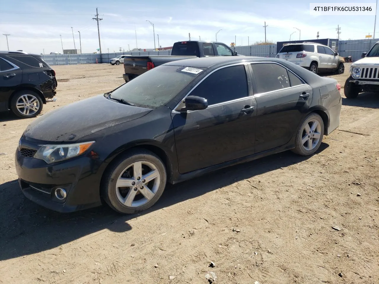 2012 Toyota Camry Base VIN: 4T1BF1FK6CU531346 Lot: 73002774