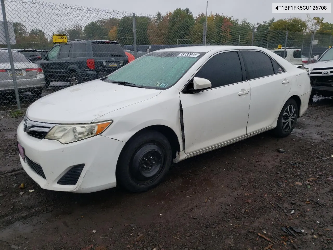 2012 Toyota Camry Base VIN: 4T1BF1FK5CU126708 Lot: 73132944