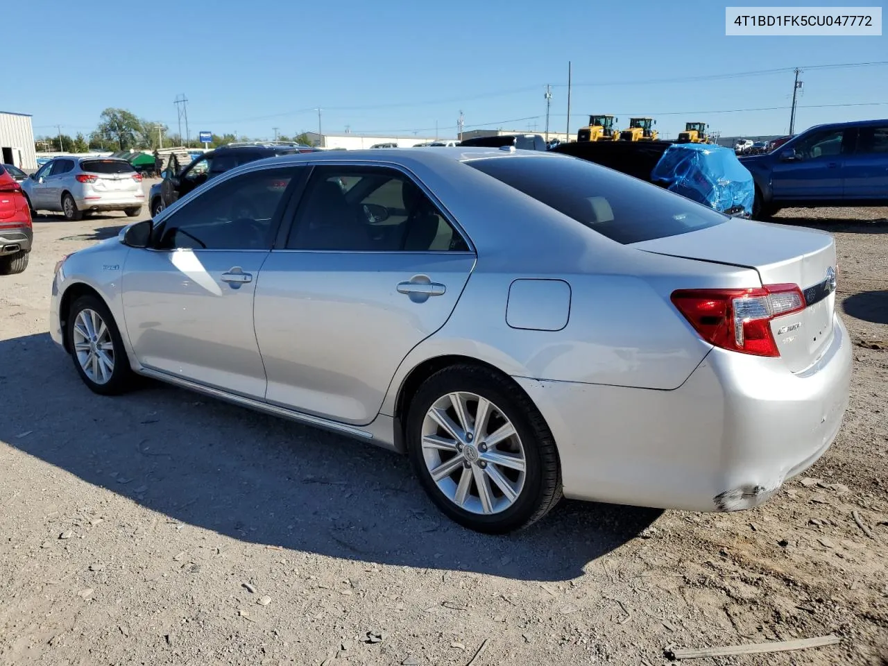 2012 Toyota Camry Hybrid VIN: 4T1BD1FK5CU047772 Lot: 73228614