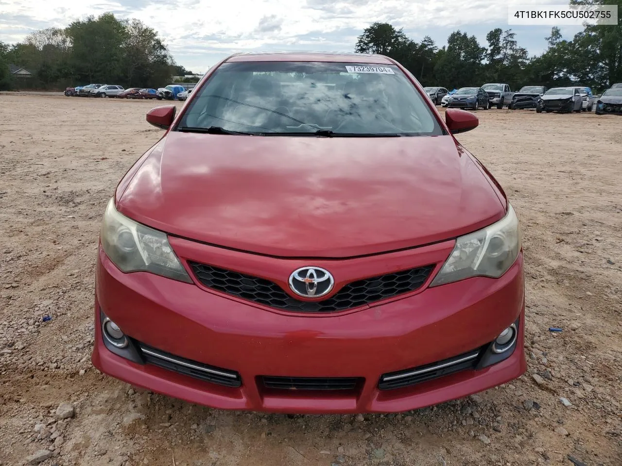 2012 Toyota Camry Se VIN: 4T1BK1FK5CU502755 Lot: 73239704