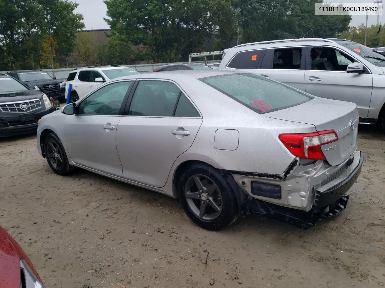 2012 Toyota Camry Base VIN: 4T1BF1FK0CU189490 Lot: 73391344