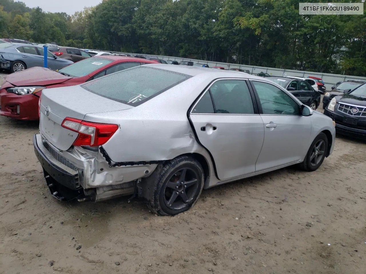 2012 Toyota Camry Base VIN: 4T1BF1FK0CU189490 Lot: 73391344