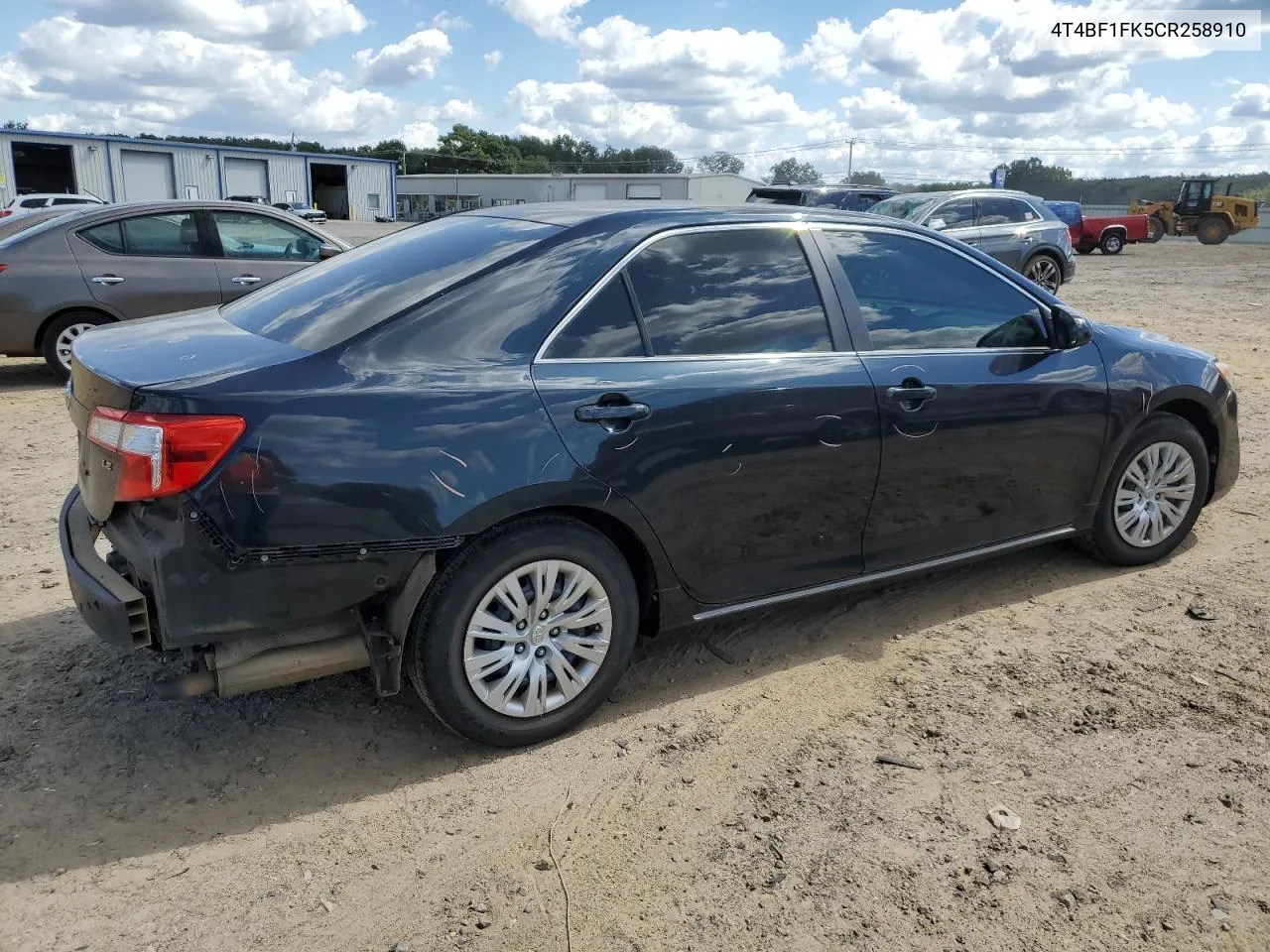 2012 Toyota Camry Base VIN: 4T4BF1FK5CR258910 Lot: 73405924