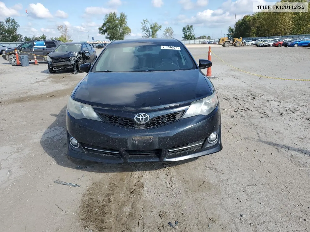 2012 Toyota Camry Base VIN: 4T1BF1FK1CU116225 Lot: 73650594