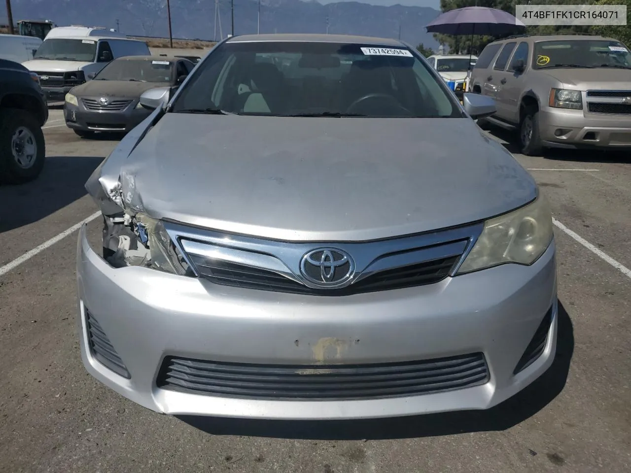 2012 Toyota Camry Base VIN: 4T4BF1FK1CR164071 Lot: 73742594