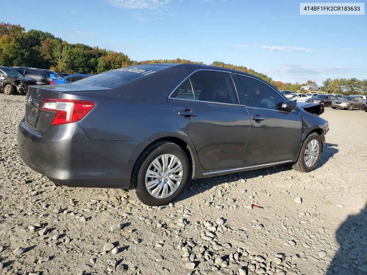 2012 Toyota Camry Base VIN: 4T4BF1FK2CR183633 Lot: 73995734