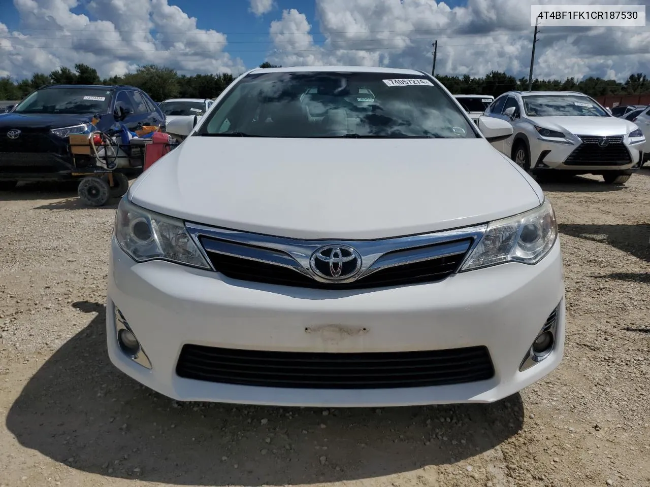 2012 Toyota Camry Base VIN: 4T4BF1FK1CR187530 Lot: 74057274