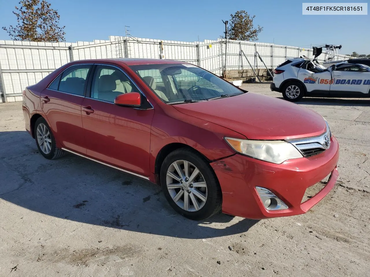 2012 Toyota Camry Base VIN: 4T4BF1FK5CR181651 Lot: 74177094