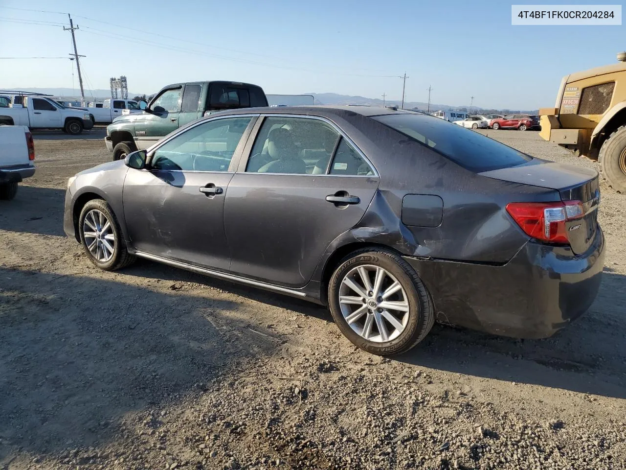 4T4BF1FK0CR204284 2012 Toyota Camry Base