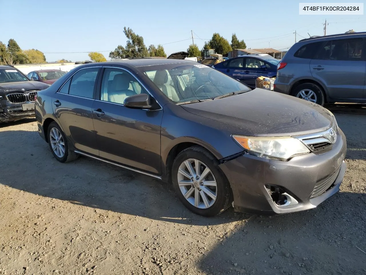 4T4BF1FK0CR204284 2012 Toyota Camry Base