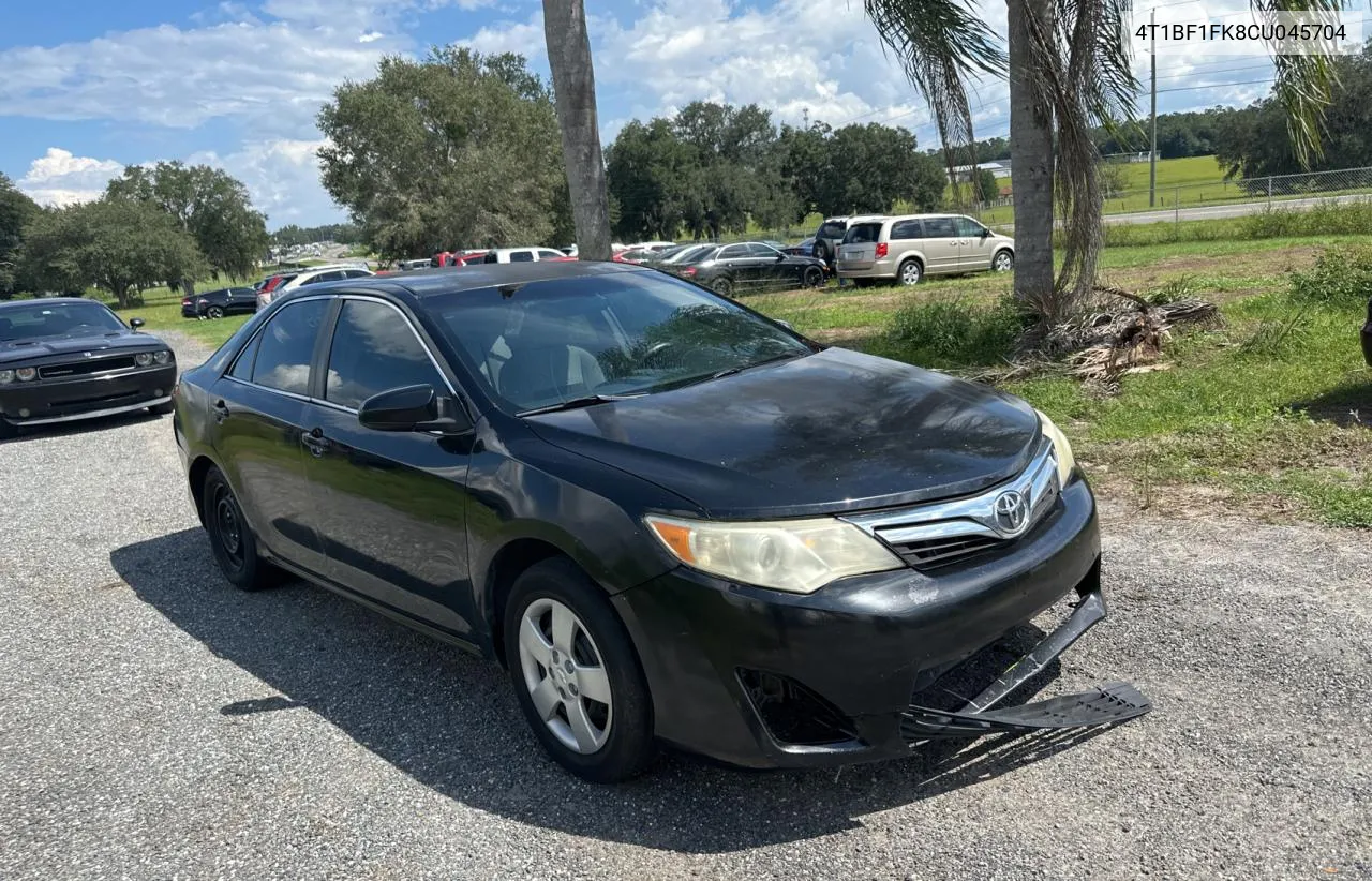 2012 Toyota Camry Base VIN: 4T1BF1FK8CU045704 Lot: 74568484