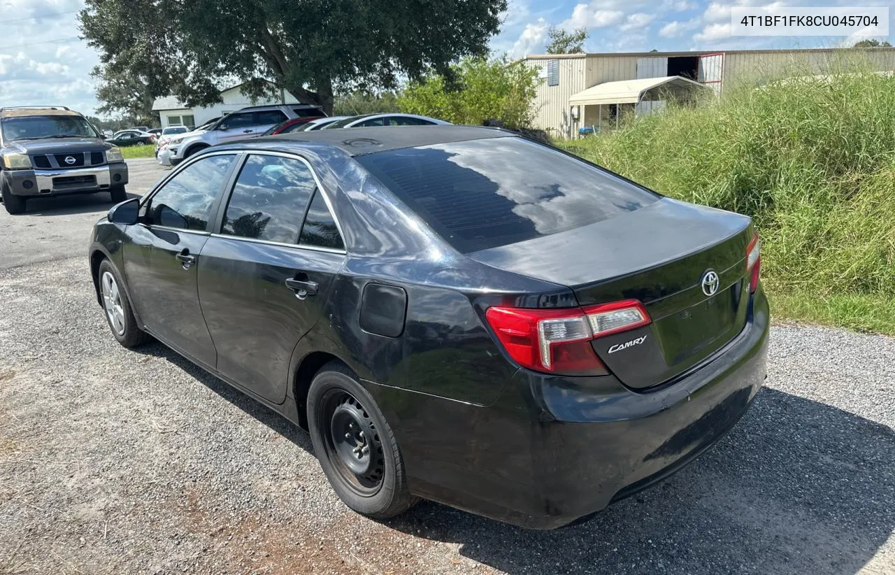 2012 Toyota Camry Base VIN: 4T1BF1FK8CU045704 Lot: 74568484