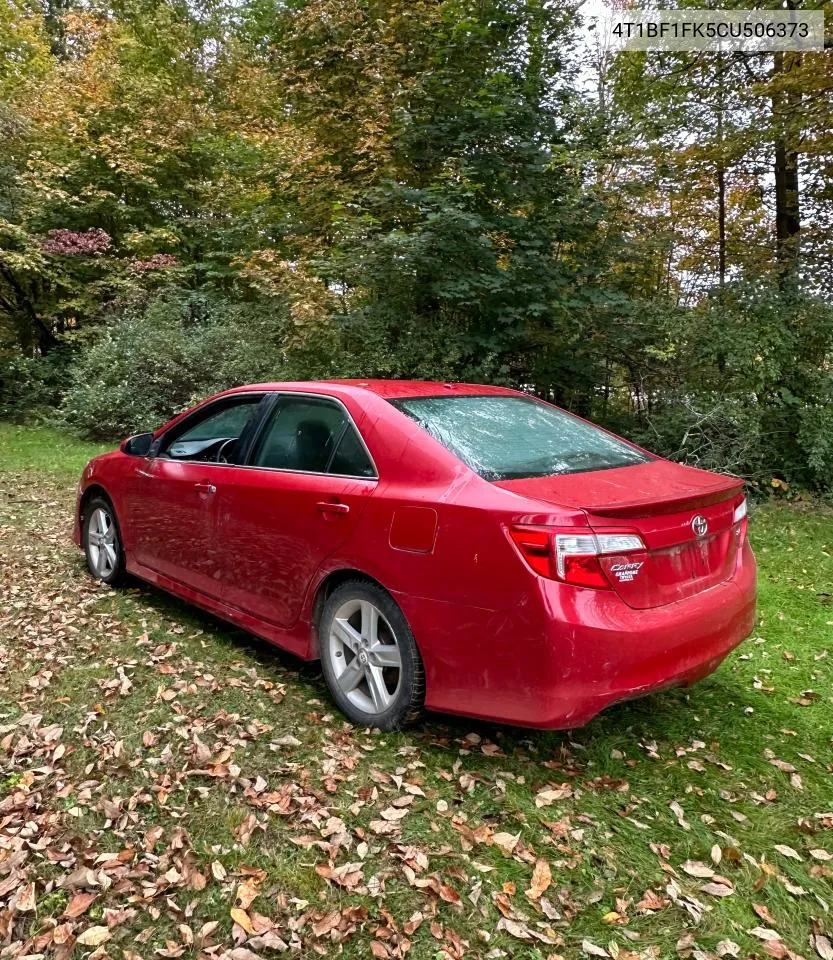 2012 Toyota Camry Base VIN: 4T1BF1FK5CU506373 Lot: 74765554