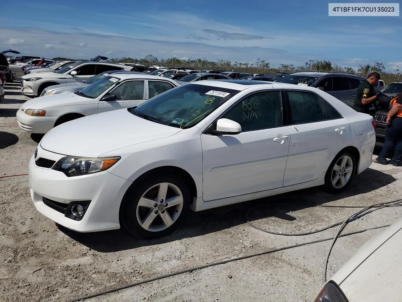 2012 Toyota Camry Base VIN: 4T1BF1FK7CU135023 Lot: 75211974