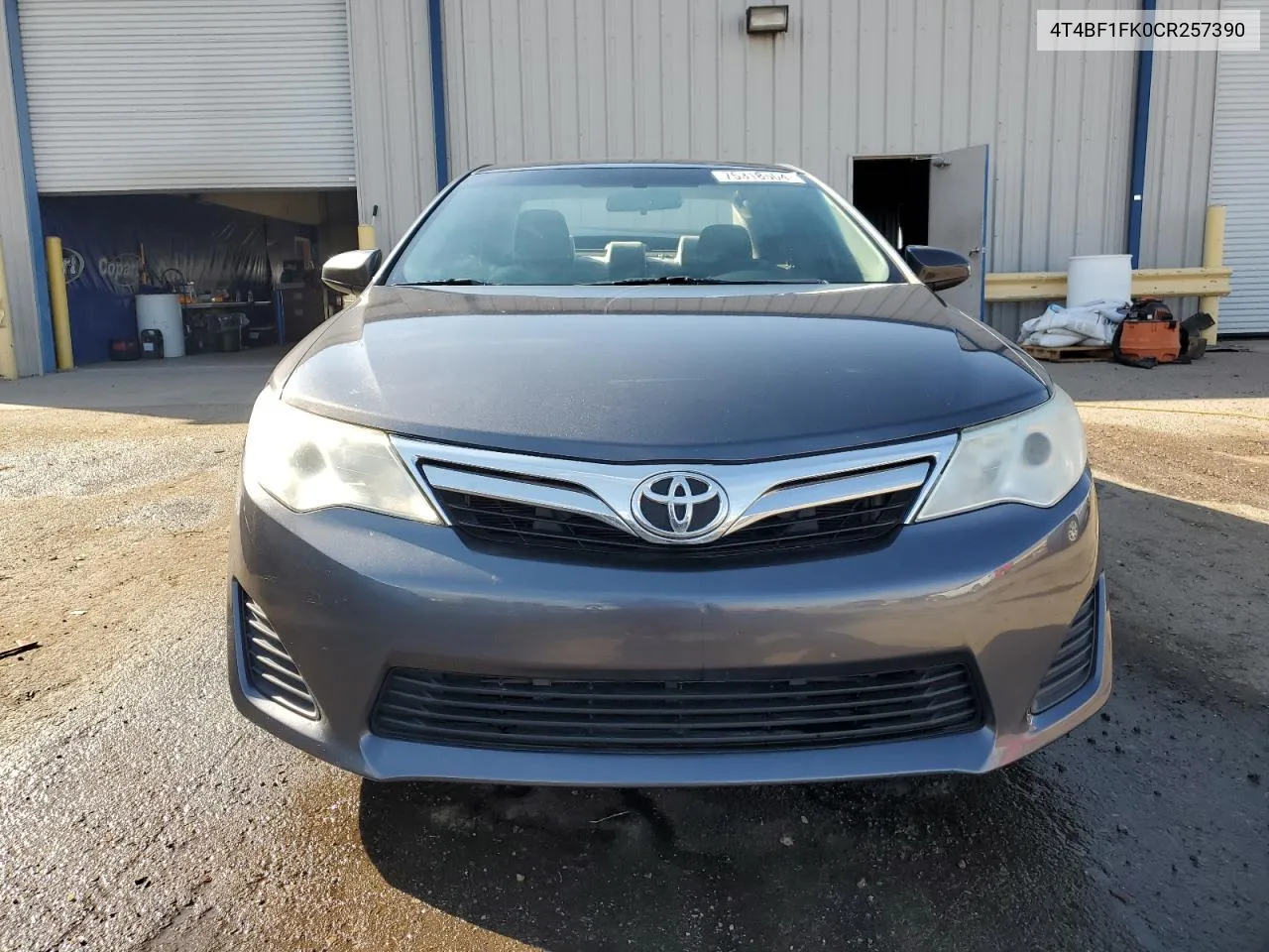 2012 Toyota Camry Base VIN: 4T4BF1FK0CR257390 Lot: 75318504