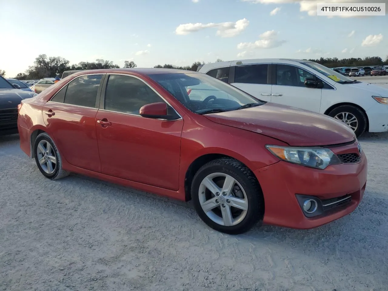 2012 Toyota Camry Base VIN: 4T1BF1FK4CU510026 Lot: 75402064