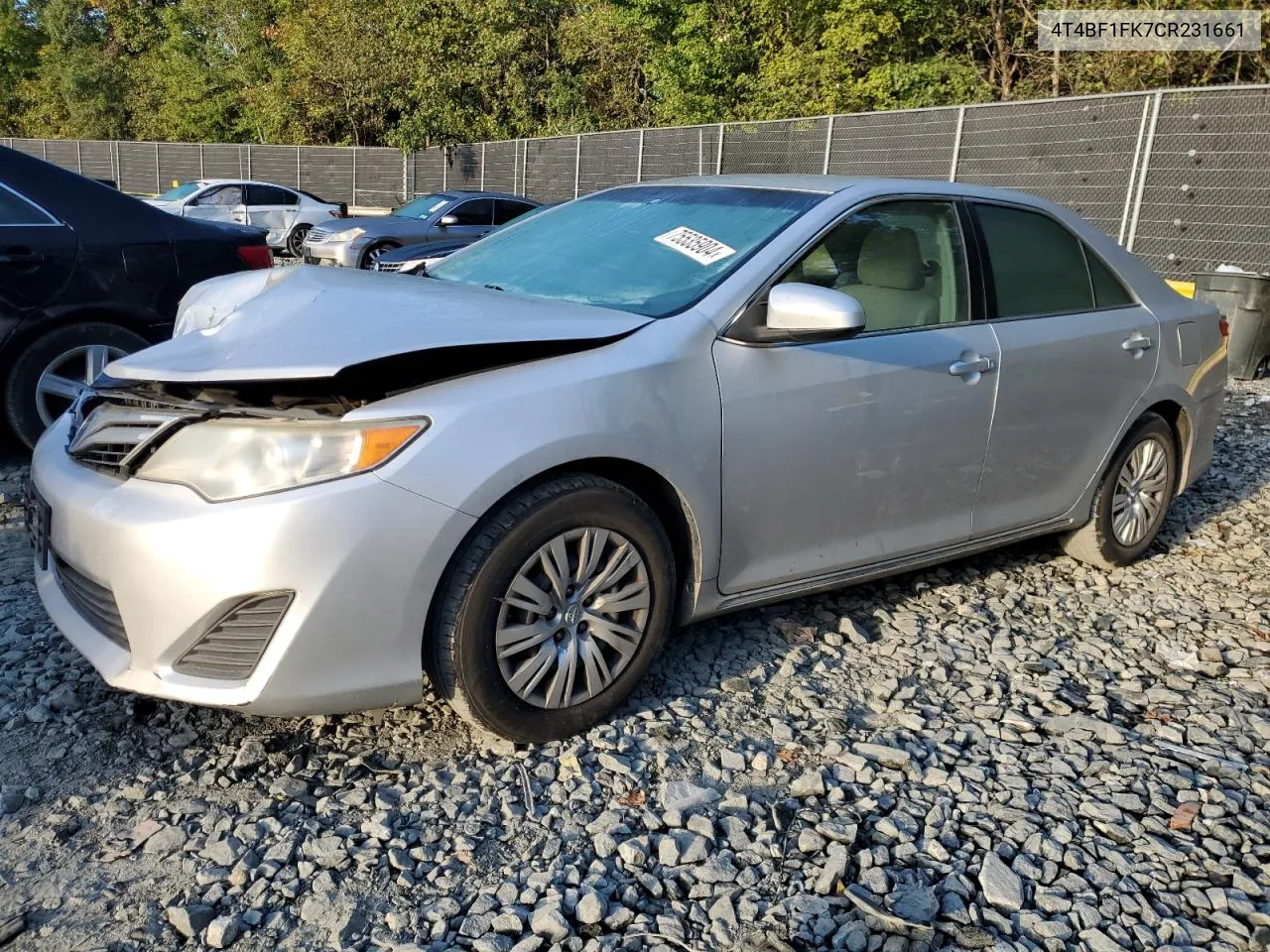 2012 Toyota Camry Base VIN: 4T4BF1FK7CR231661 Lot: 75535904