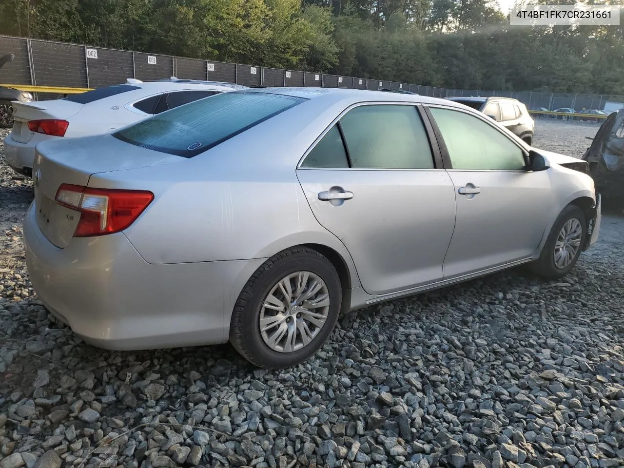 2012 Toyota Camry Base VIN: 4T4BF1FK7CR231661 Lot: 75535904