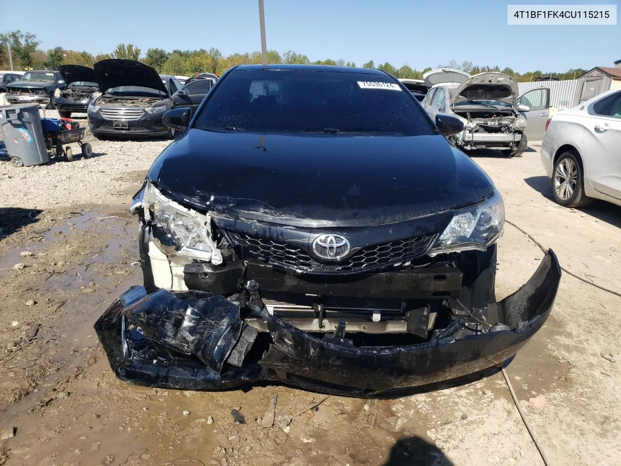 2012 Toyota Camry Base VIN: 4T1BF1FK4CU115215 Lot: 75536124