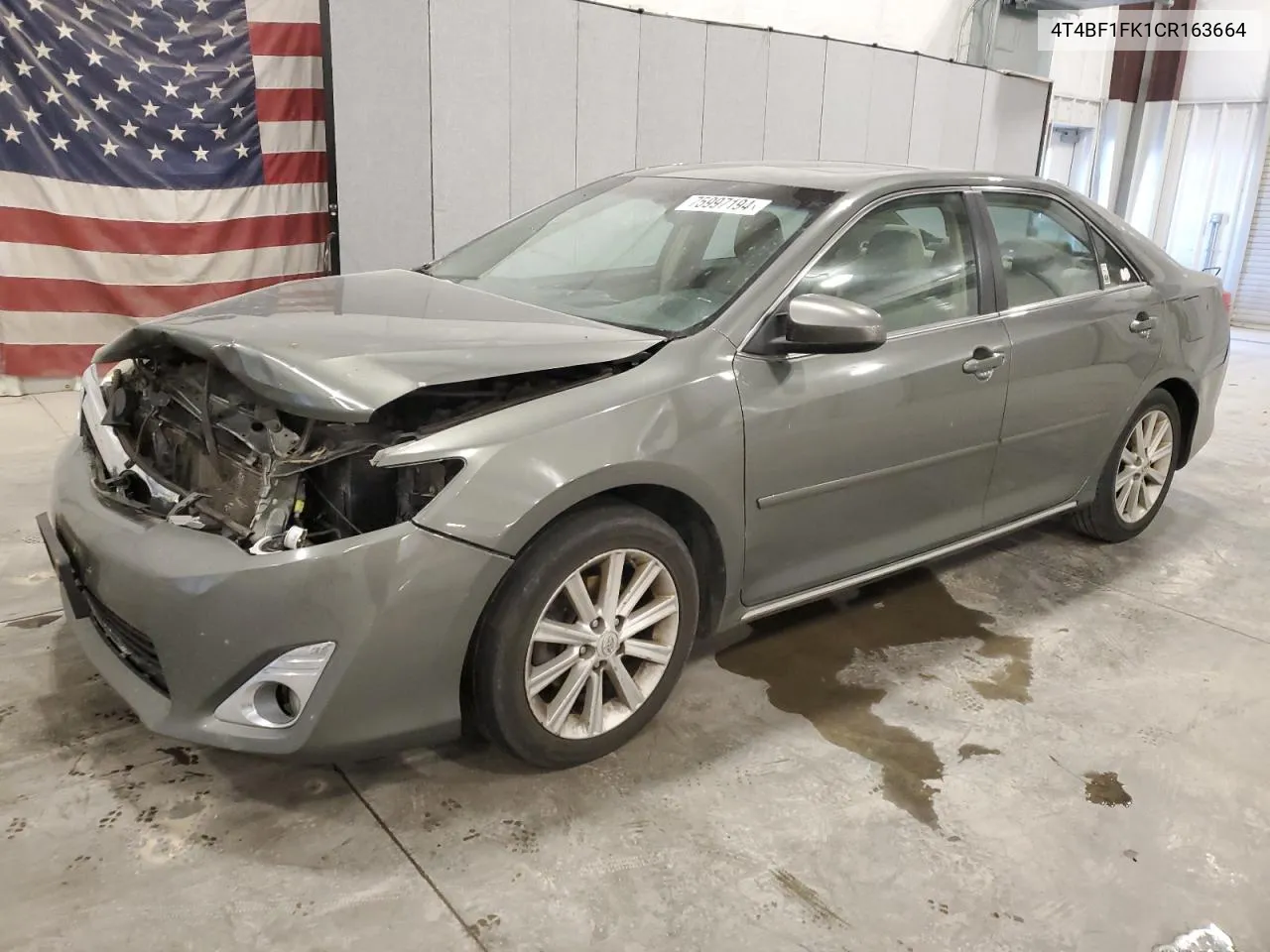 2012 Toyota Camry Base VIN: 4T4BF1FK1CR163664 Lot: 75997194