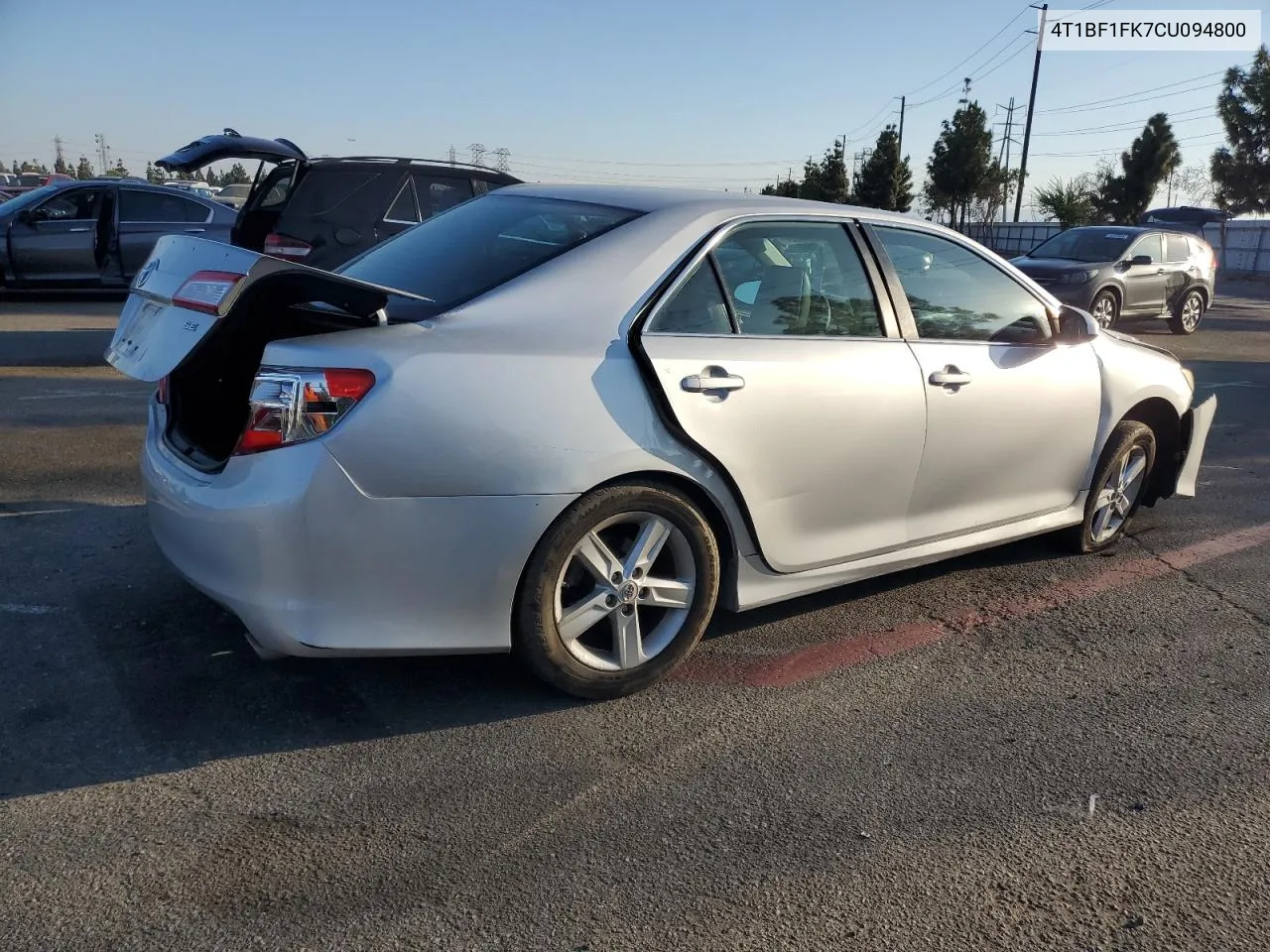 2012 Toyota Camry Base VIN: 4T1BF1FK7CU094800 Lot: 76289624