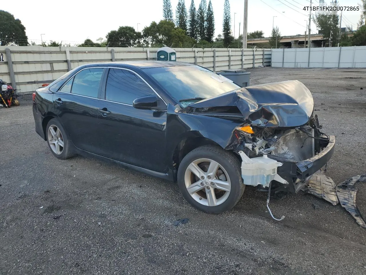 2012 Toyota Camry Base VIN: 4T1BF1FK2CU072865 Lot: 76525234