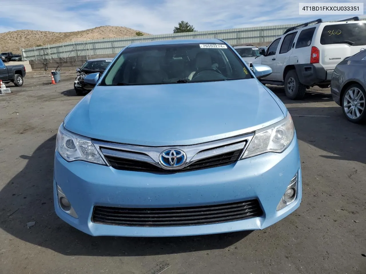 2012 Toyota Camry Hybrid VIN: 4T1BD1FKXCU033351 Lot: 76593274