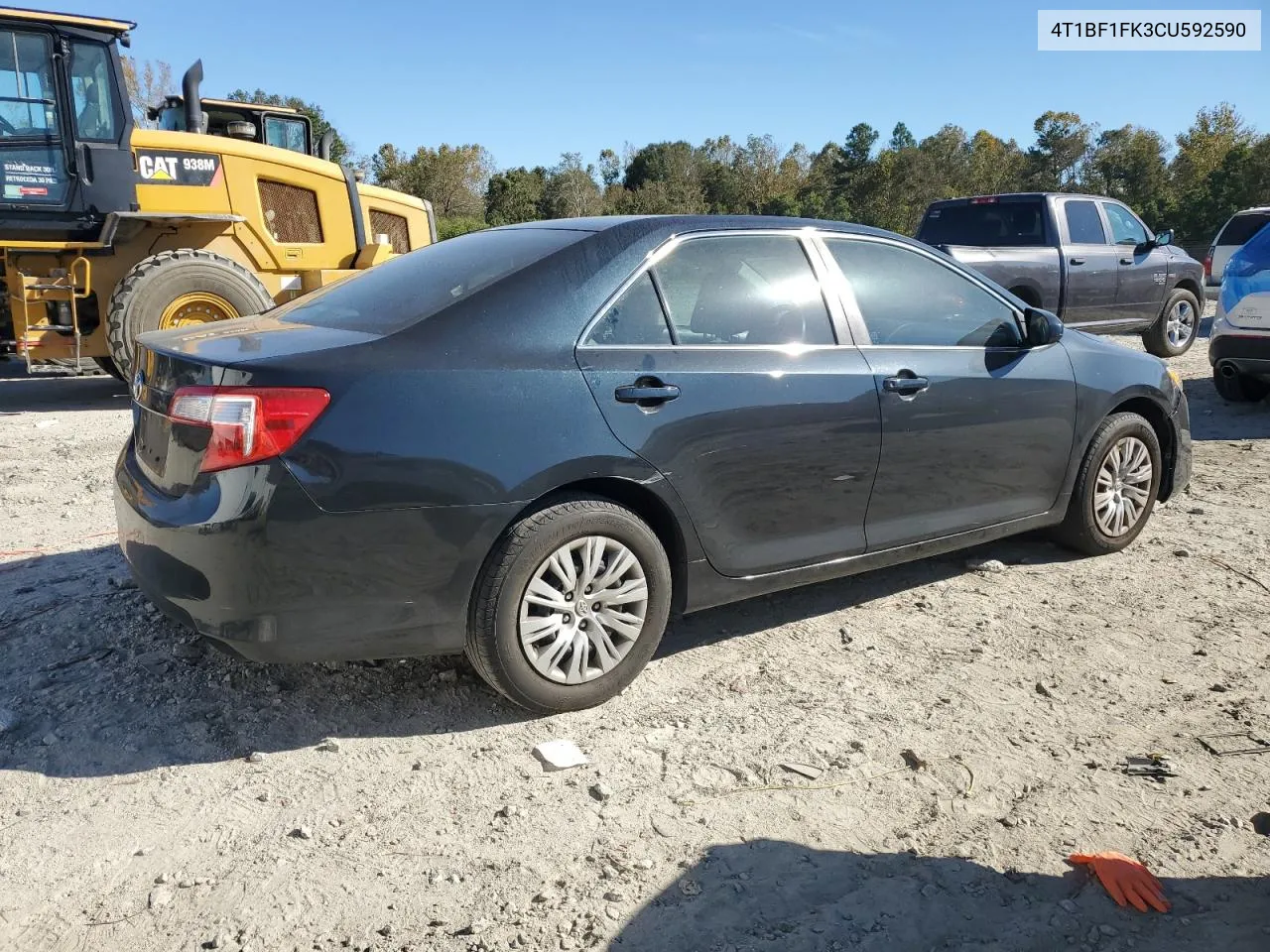 2012 Toyota Camry Base VIN: 4T1BF1FK3CU592590 Lot: 76712964