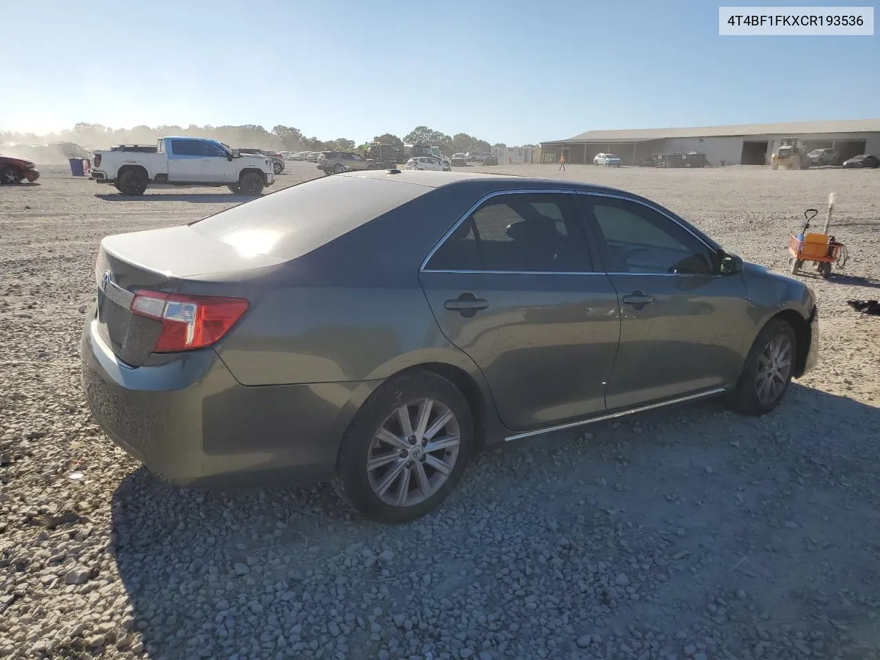 2012 Toyota Camry Base VIN: 4T4BF1FKXCR193536 Lot: 76800174