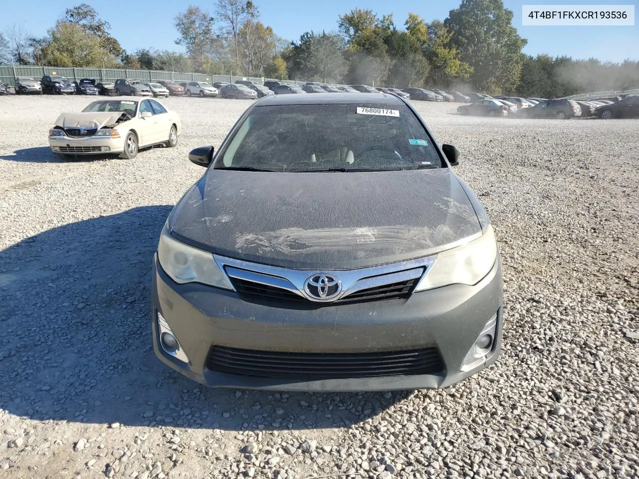 2012 Toyota Camry Base VIN: 4T4BF1FKXCR193536 Lot: 76800174