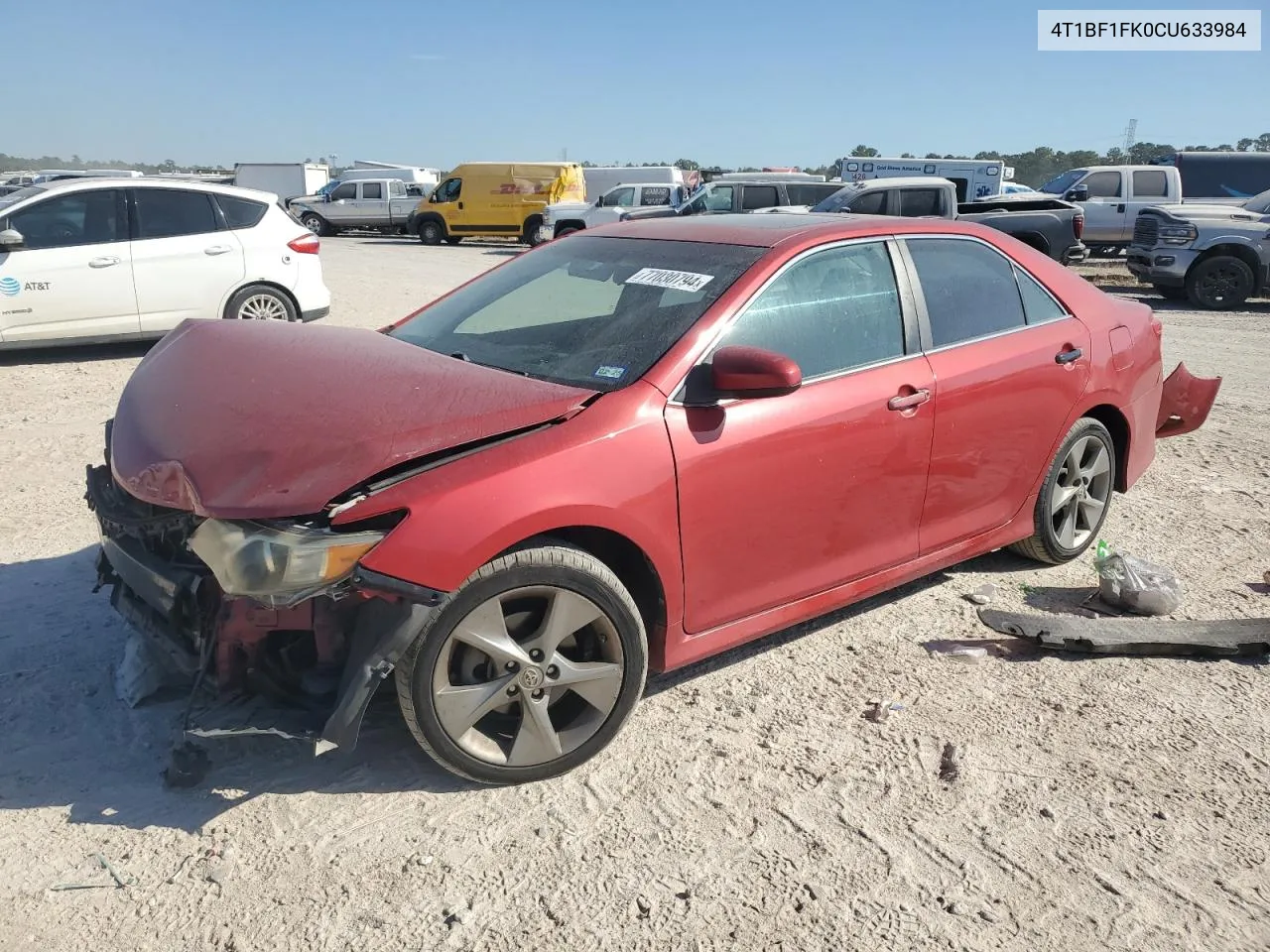 2012 Toyota Camry Base VIN: 4T1BF1FK0CU633984 Lot: 77030794