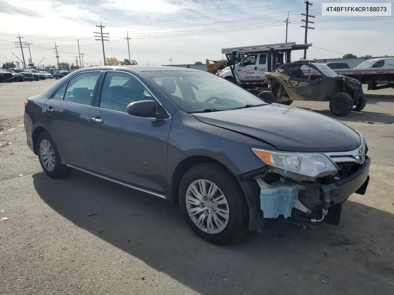 4T4BF1FK4CR188073 2012 Toyota Camry Base