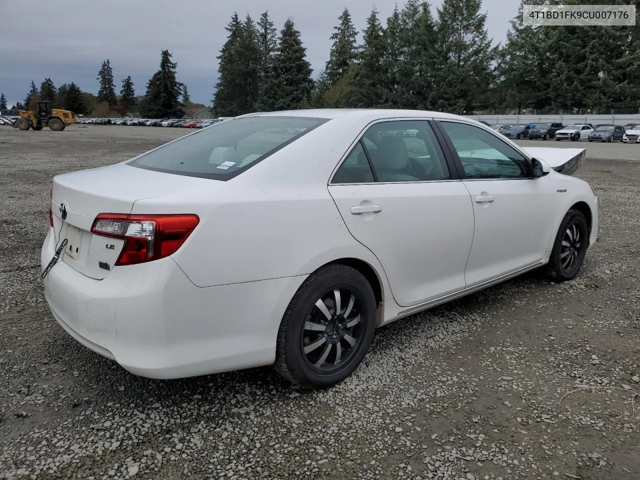 2012 Toyota Camry Hybrid VIN: 4T1BD1FK9CU007176 Lot: 77110384