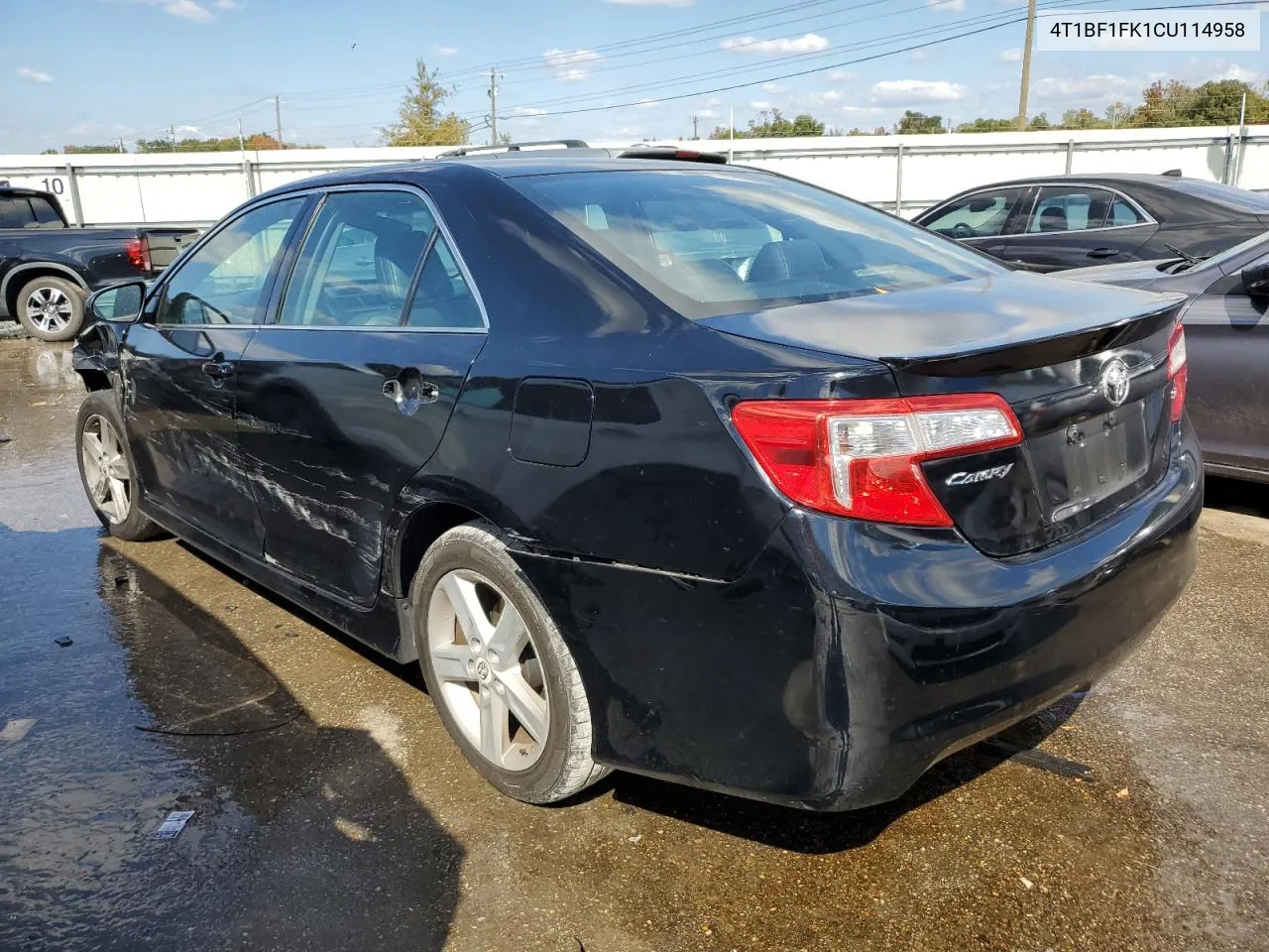 2012 Toyota Camry Base VIN: 4T1BF1FK1CU114958 Lot: 77218584