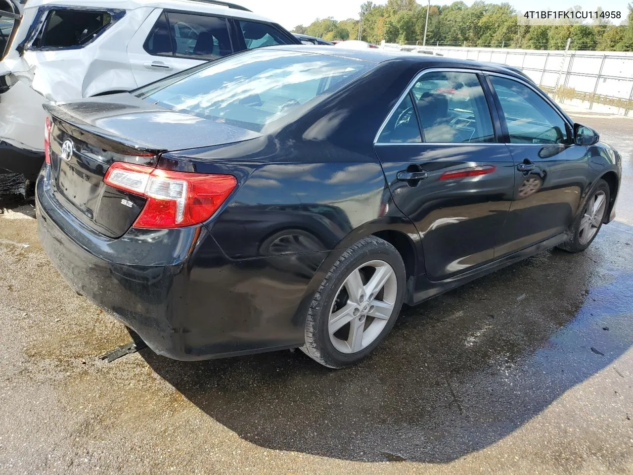 2012 Toyota Camry Base VIN: 4T1BF1FK1CU114958 Lot: 77218584