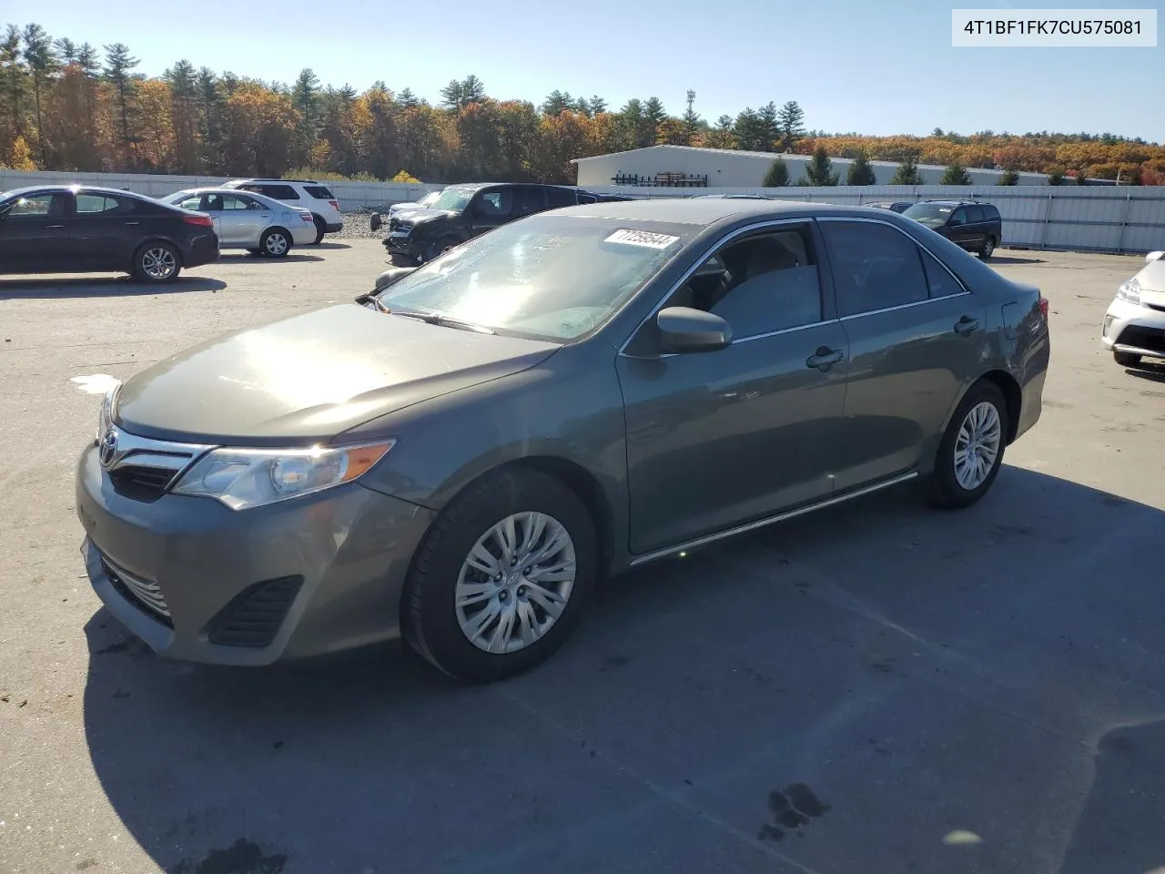 2012 Toyota Camry Base VIN: 4T1BF1FK7CU575081 Lot: 77259544