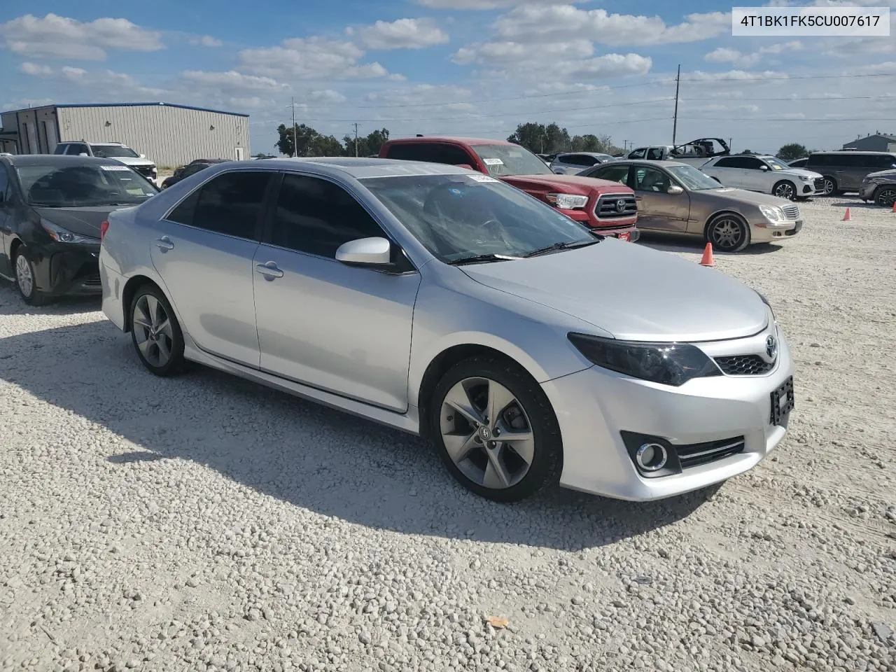 2012 Toyota Camry Se VIN: 4T1BK1FK5CU007617 Lot: 77349454