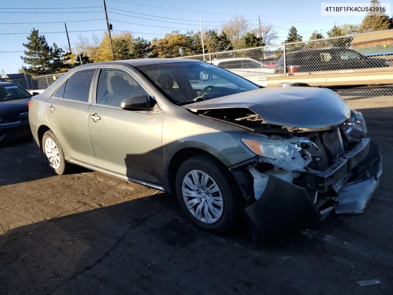 2012 Toyota Camry Base VIN: 4T1BF1FK4CU543916 Lot: 77418144