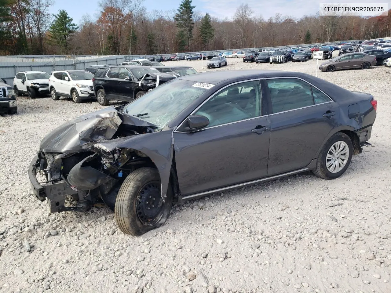 2012 Toyota Camry Base VIN: 4T4BF1FK9CR205675 Lot: 77520214