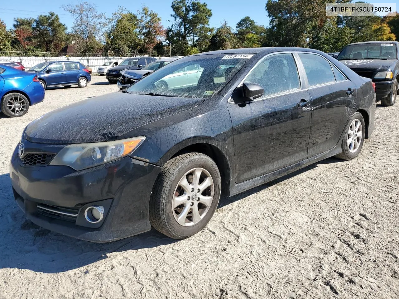 2012 Toyota Camry Base VIN: 4T1BF1FK9CU180724 Lot: 77593154