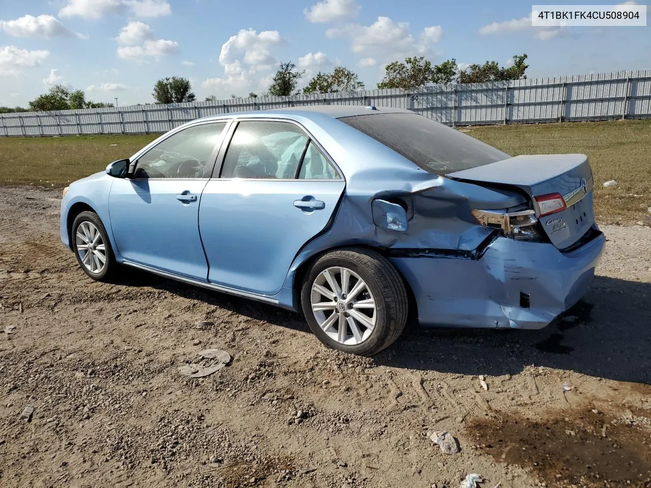 2012 Toyota Camry Se VIN: 4T1BK1FK4CU508904 Lot: 77593864