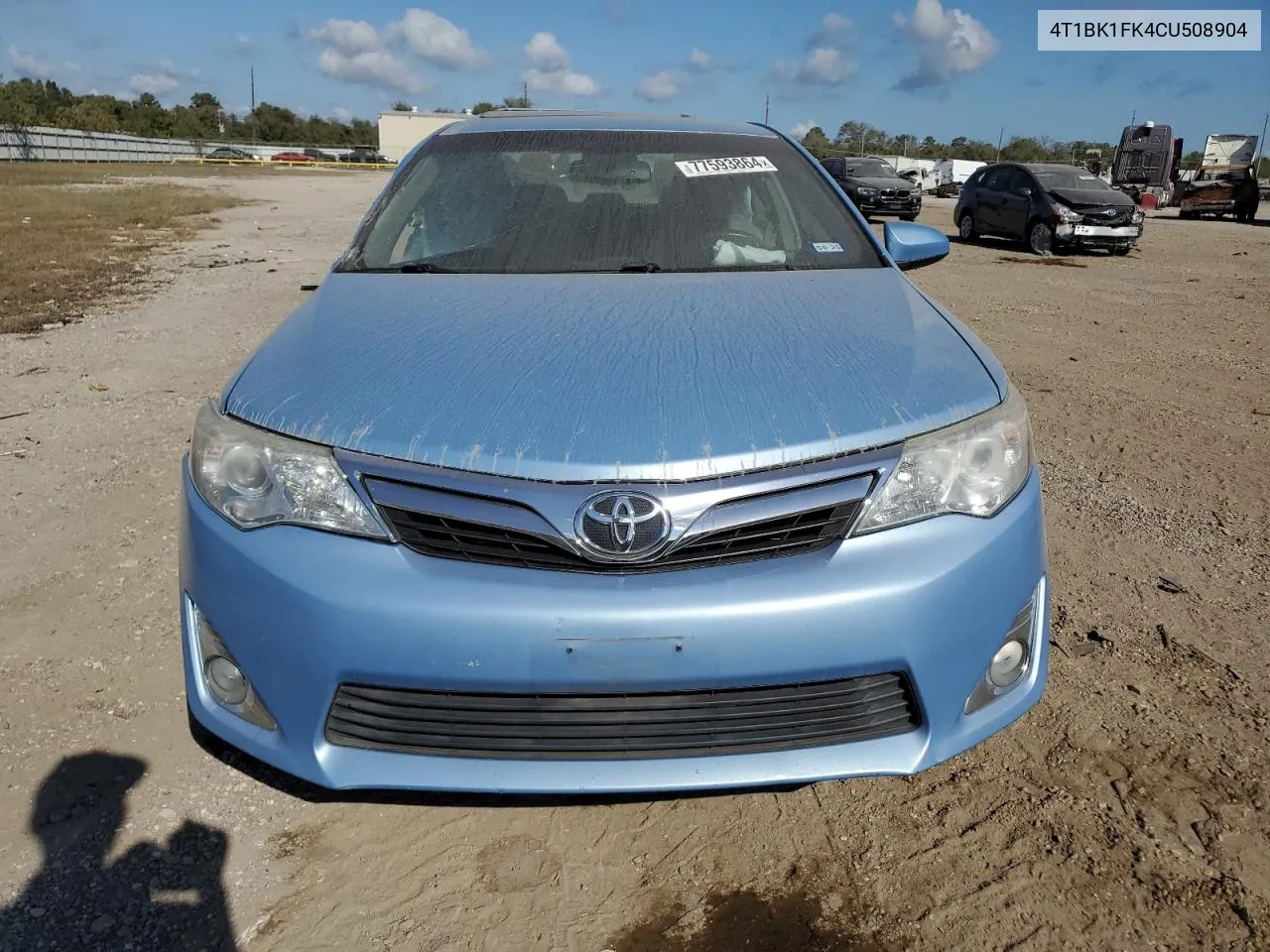 2012 Toyota Camry Se VIN: 4T1BK1FK4CU508904 Lot: 77593864