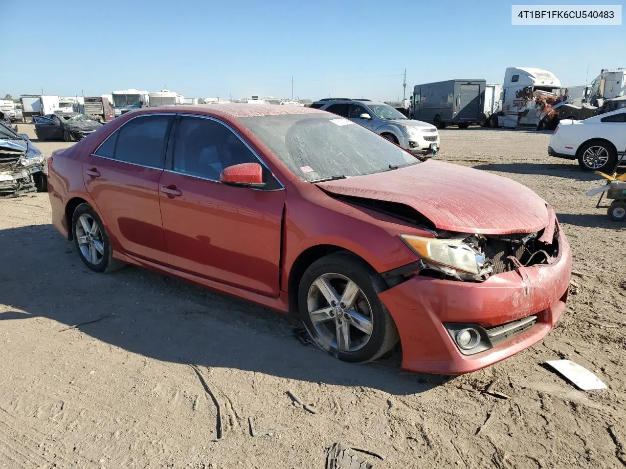 2012 Toyota Camry Base VIN: 4T1BF1FK6CU540483 Lot: 77683304