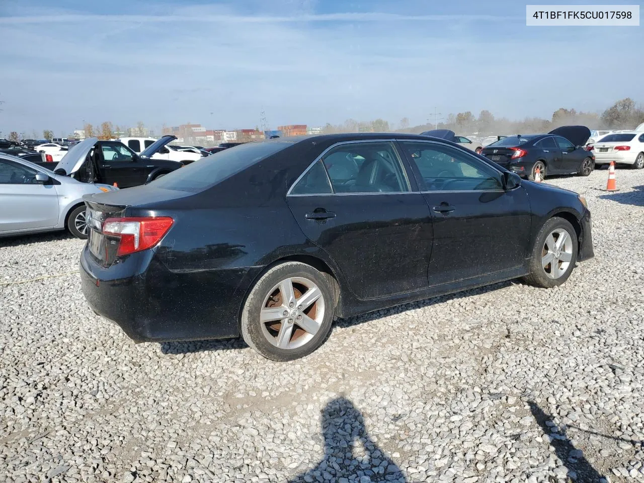 2012 Toyota Camry Base VIN: 4T1BF1FK5CU017598 Lot: 77842334