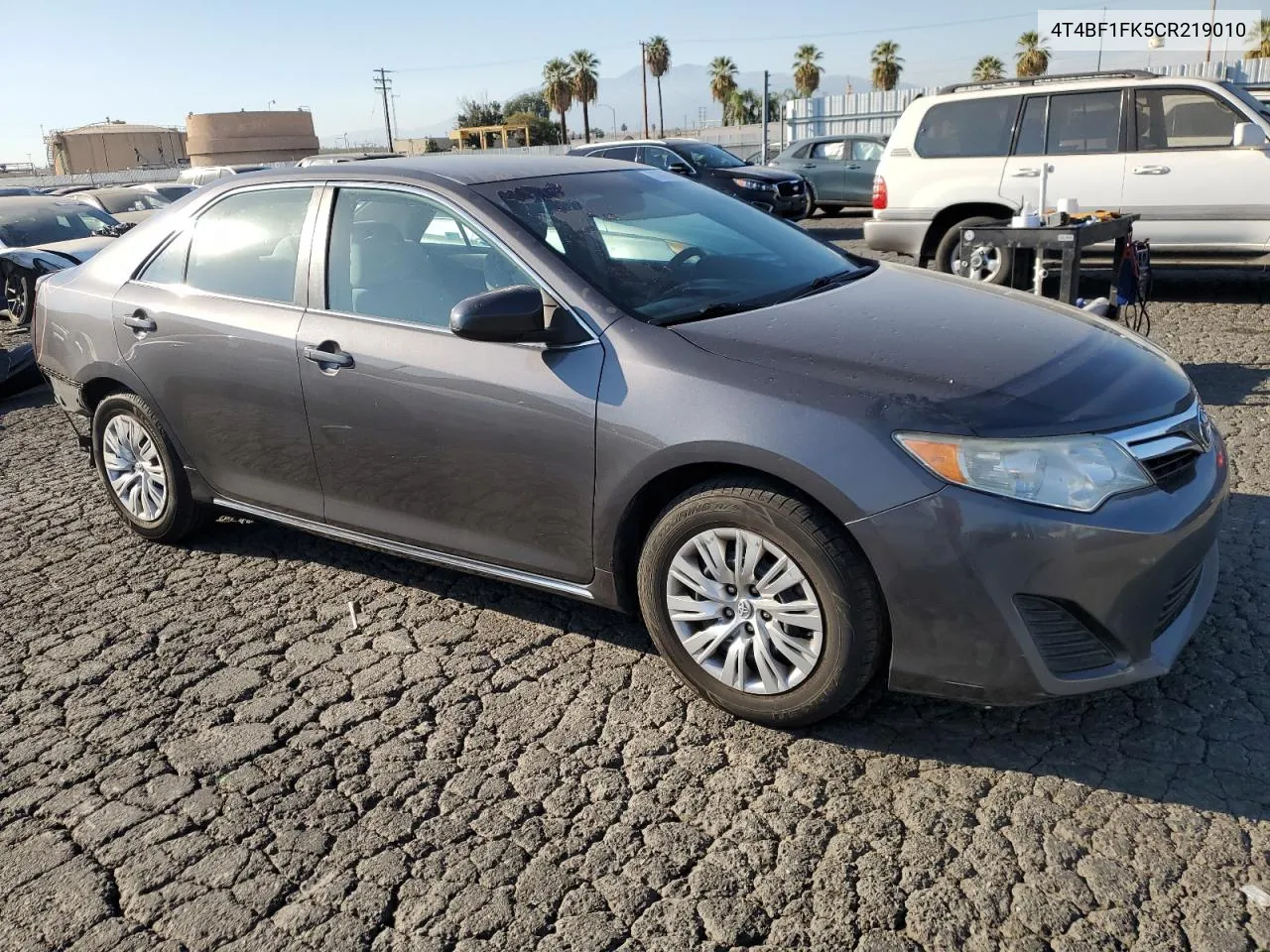 4T4BF1FK5CR219010 2012 Toyota Camry Base