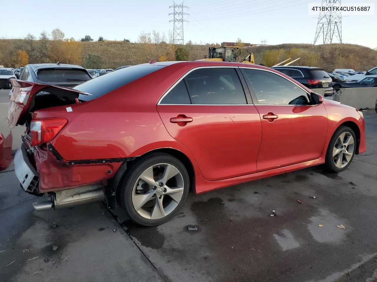 2012 Toyota Camry Se VIN: 4T1BK1FK4CU516887 Lot: 77960004