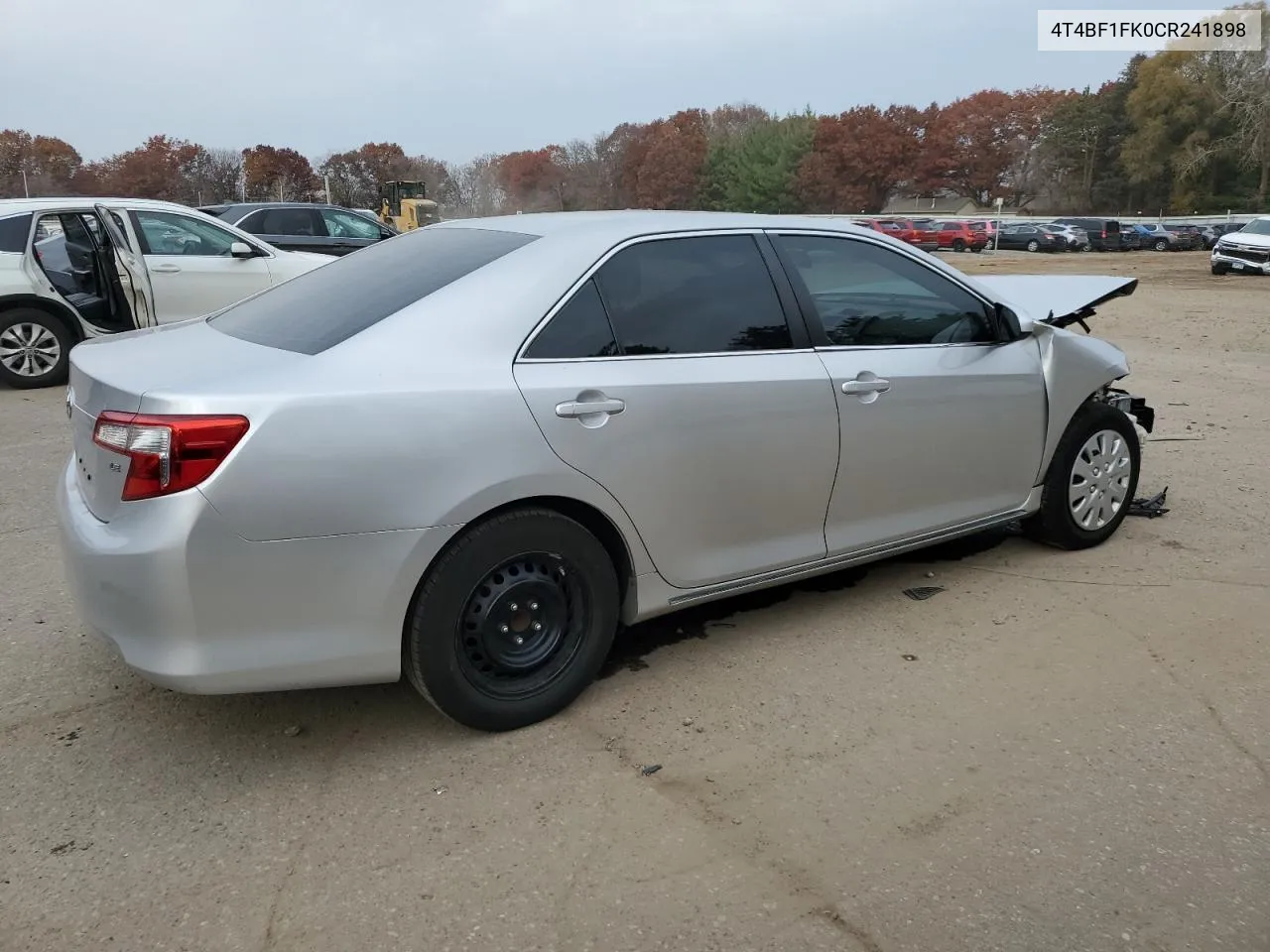 2012 Toyota Camry Base VIN: 4T4BF1FK0CR241898 Lot: 78136184